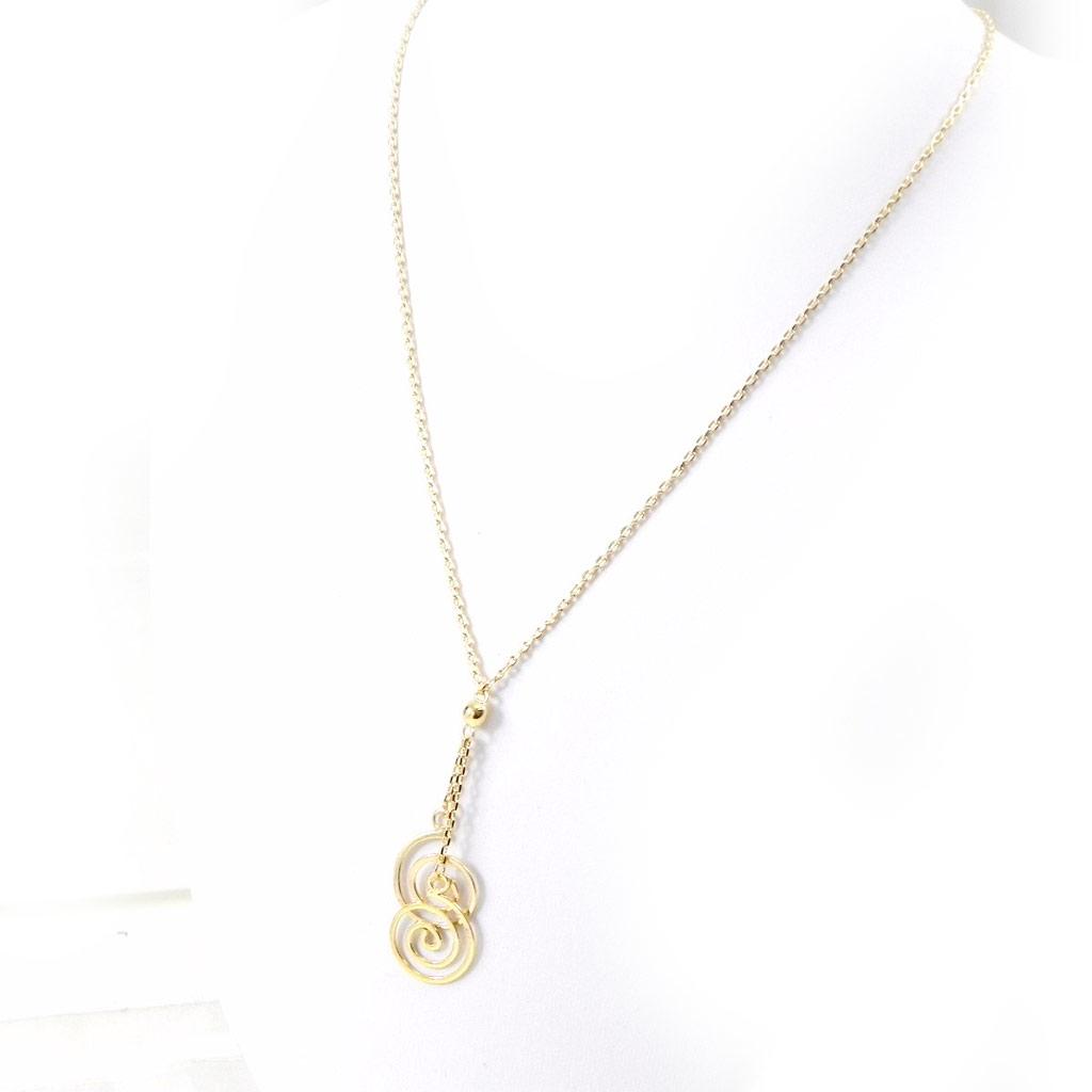 Les Trésors De Lily [G9344] — Позолоченное колье «Хореография» — 40x15 мм