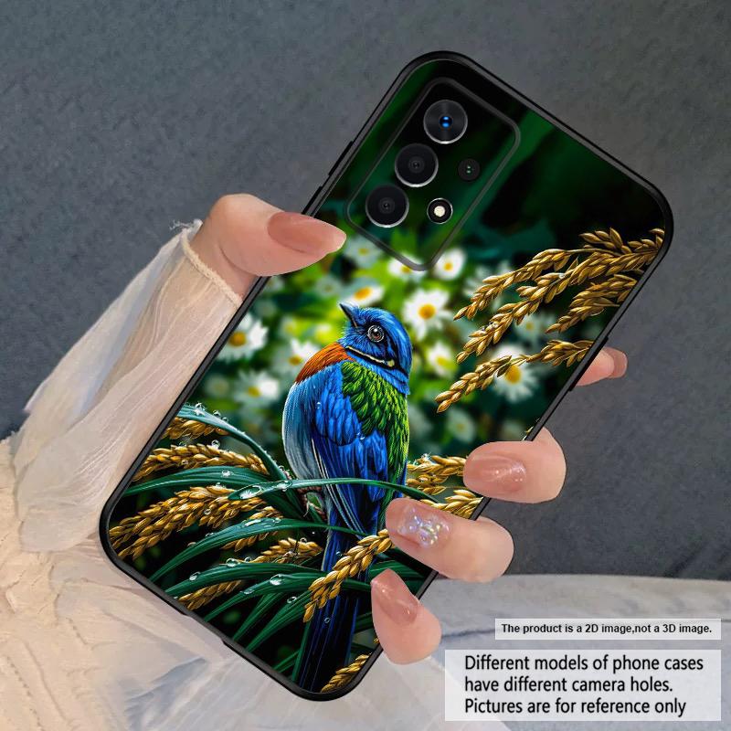 Милый тигр и птица Для Samsung A03 Core A04 05 06 12 14 15 16 22 23 Galaxy 25 26 4G 34 35 52 53 56 71 73 90 5G мягкий чехол для телефона