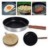 Outdoor Portable Stainless Steel Mini Wok Pan Non-Stick Egg & Steak Flat-Bottomed Frying Pan for Camping Hiking Travel Picnics
