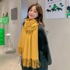 Women'S Thick Warm Solid Color Scarf Autumn And Winter New Style Cashmere Scarf Versatile Wool Scarf