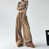2025 Women's American Retro Wide-Leg Pants: Casual, Loose-Fit, High-End Drape for Autumn/Winter
