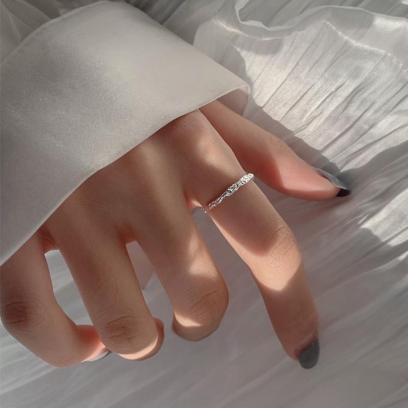 Кольцо из стерлингового серебра 925 пробы с неровным жемчугом - Женское стильное минималистичное кольцо с открытым дизайном