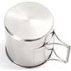 Camping Campfire Mug with Handle, Folding Big Stainless Steel Cup 4 Piece Set