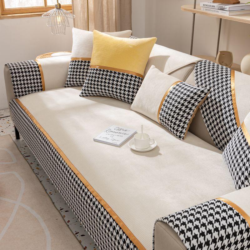 Подушка для дивана «Тысяча птиц», Универсальный вельветовый нескользящий чехол для дивана на четыре сезона, Подушка для сиденья в скандинавском стиле