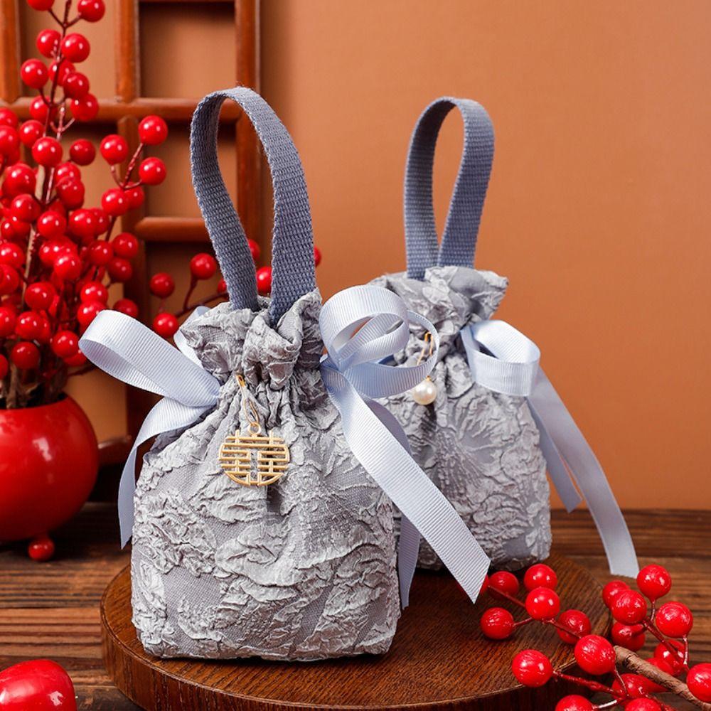 Тканевая свадебная сумка для конфет, дизайнерская сумка на шнуровке, подарочная упаковка для помолвки, сумка для помолвки/свадьбы
