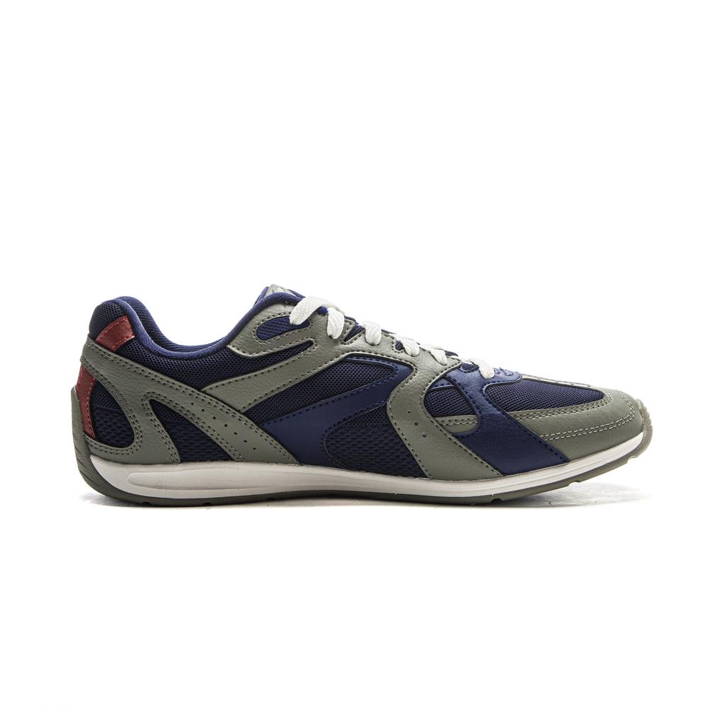 Li Ning Пленочные Ретро Нескользящие, Износостойкие, Легкие Низкие Повседневные Кроссовки Мужские Сине-Зеленые AGLV137-11