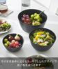 Yamazaki Jitsugyo and mix cooking bowl set Microwave safe Black Bowl x x H7cm tower dishwasher safe 1392 Easy-to-tilt 3-piece S W15.9 D15.9