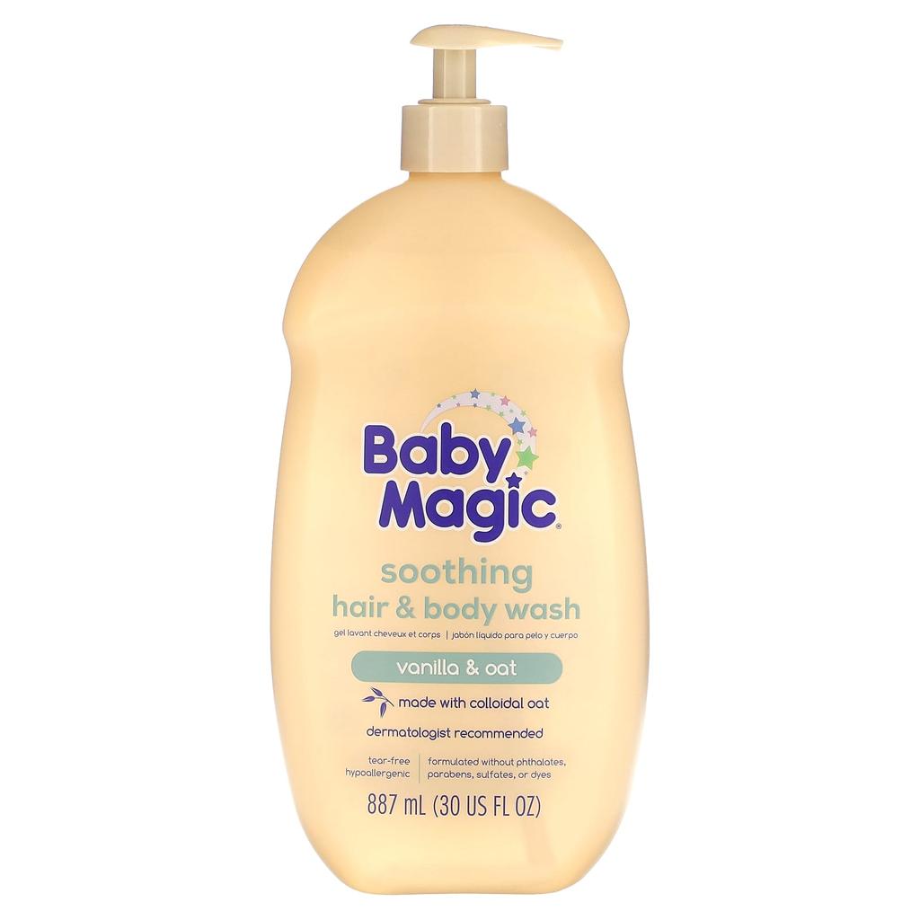 Baby Magic Soothing Hair and Body Wash, Vanilla and Oats, 30 Fl Oz (887 Ml)