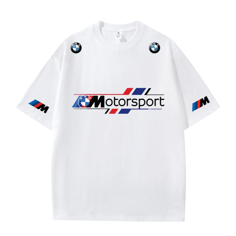 MINISO Летняя унисекс футболка BMW Motorsport 2026 - 100% хлопок, повседневная одежда