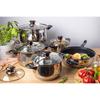 Zestaw garnków stalowych Jumbo 12 ele. KINGHOFF KH-1767 Rosegold
