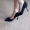 Мода Мода Высокие каблуки Весна Новый стиль Острый носок Мелкий вырез Квадратная пряжка Комплект на ногу Противоскользящие Износостойкие Туфли на тонком каблуке
