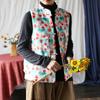 Johnature Женские винтажные жилеты на пуговицах, пальто с цветочным принтом и хлопковой одеждой, весенние женские жилеты в китайском стиле