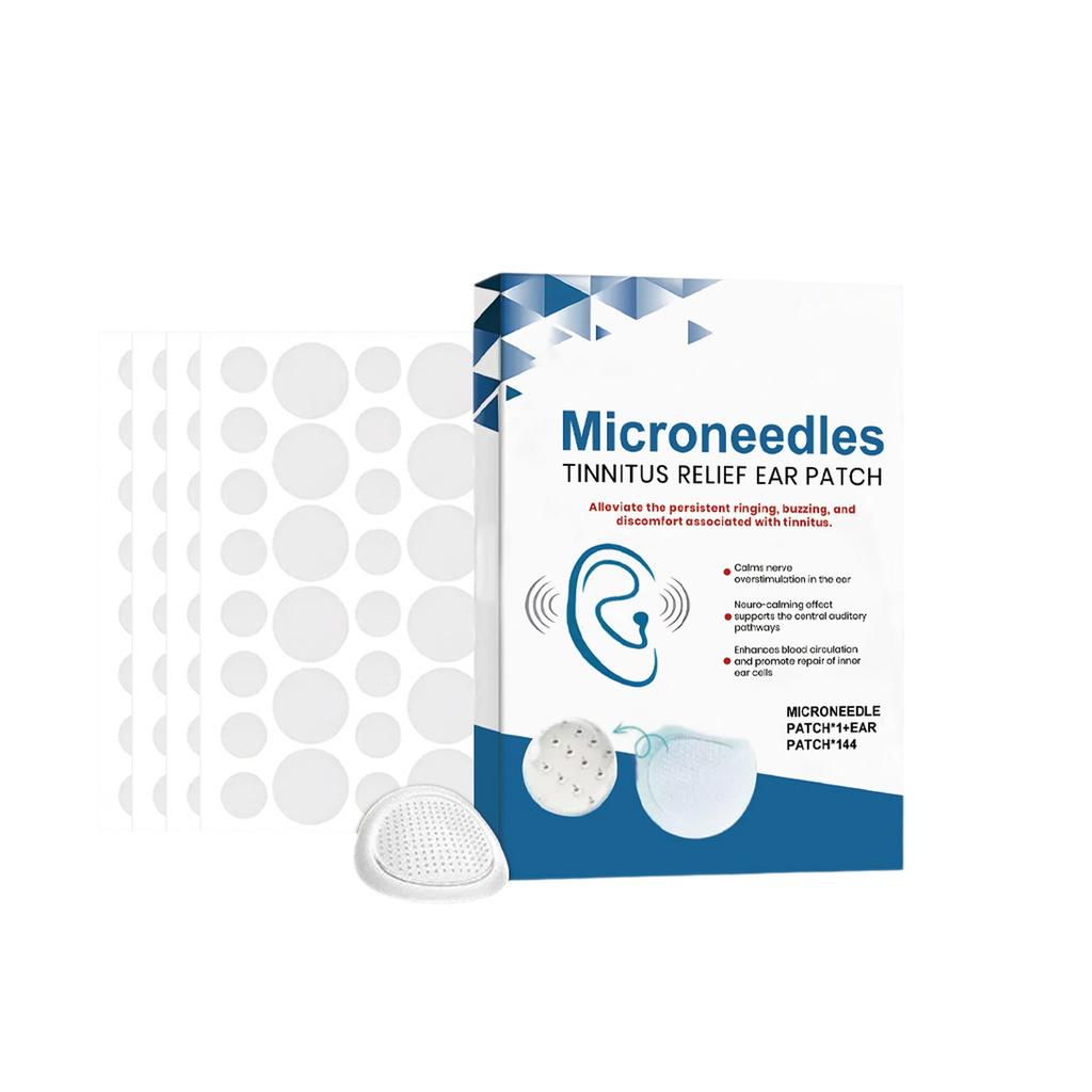 Облегчение тиннитуса при звоне в ушах, Пластыри от тиннитуса, Пластыри для облегчения тиннитуса с натуральной травяной формулой МИКРОИГОЛЬНЫЙ ПЛАСТЫРЬ*1+УШНОЙ ПЛАСТЫРЬ*144
