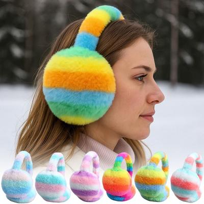 Утолщенные мягкие плюшевые наушники Защита ушей Искусственный мех Наушники Грелка для ушей Для женщин мужчин Для улицы