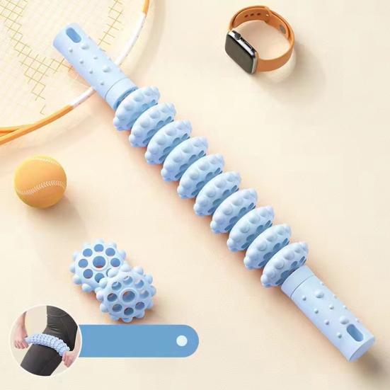 10 колес, массажный ролик, мышечная боль, облегчение боли, глубокое расслабление тканей, физиотерапия, нога, рука, живот, спина, роликовый массажер для всего тела, палка