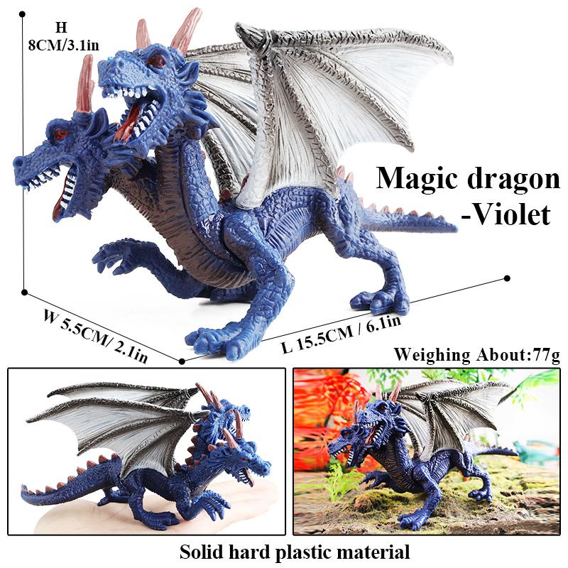 Oenux New Flying Magic Dragon Phoenix Monsters Chinese Dinosaurs Animals Toy Action Figures Model Pvc Collection Kids X-Mas Gift