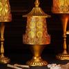 BEPAN 1 шт. Большой винтажный и состаренный золотой электронный подсвечник, ажурная кованая ручная работа, реквизит для фотосъемки, световой фонарь для атмосферы