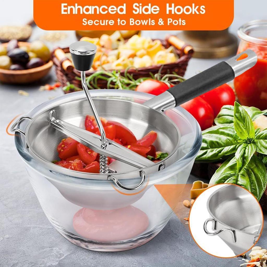 New Potato Masher Ricer Kitchen Tool Food Grade Manual With 3 Replaceable Grinding Discs Shredder For Garlic Fruit Puree Tomato