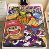 Фланелевое одеяло с принтом персонажей One Piece, Высококачественное, Удобное для всех сезонов, Декор для дома, Тепло и уют, Идеально для рождественских подарков