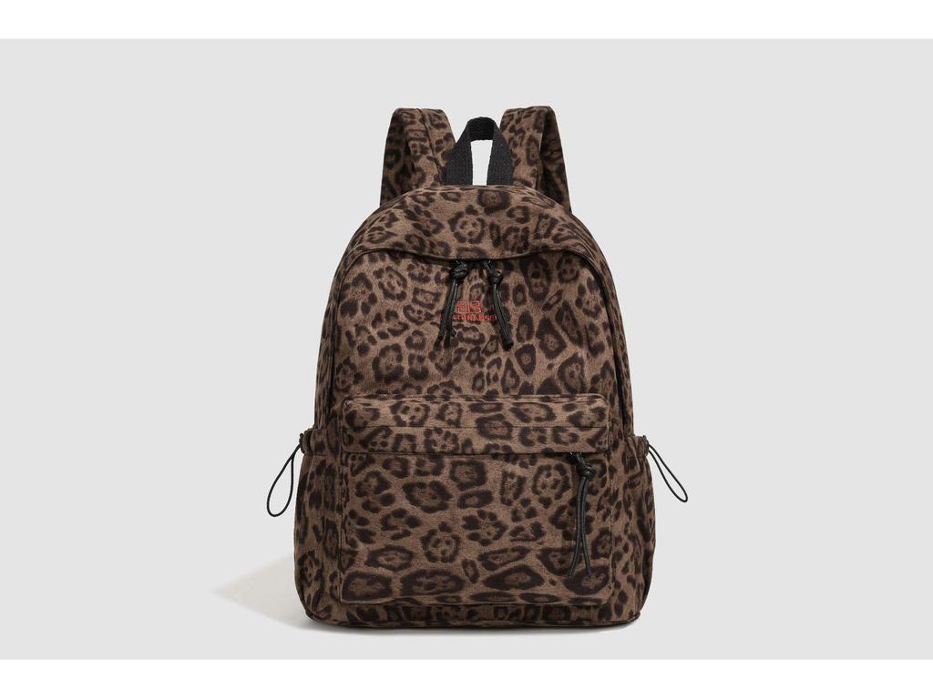 Leopard Print Women's Backpack - Large Capacity Autumn/Winter Bookbag for Students