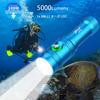 Дайвинг 3 Освещение Высокий 5000 Использовать до 250 м Подводный Компактный Светодиодный Подводный Уровень Заряда Батареи Идеально для Активного Отдыха, такого как Аварийное и Питание