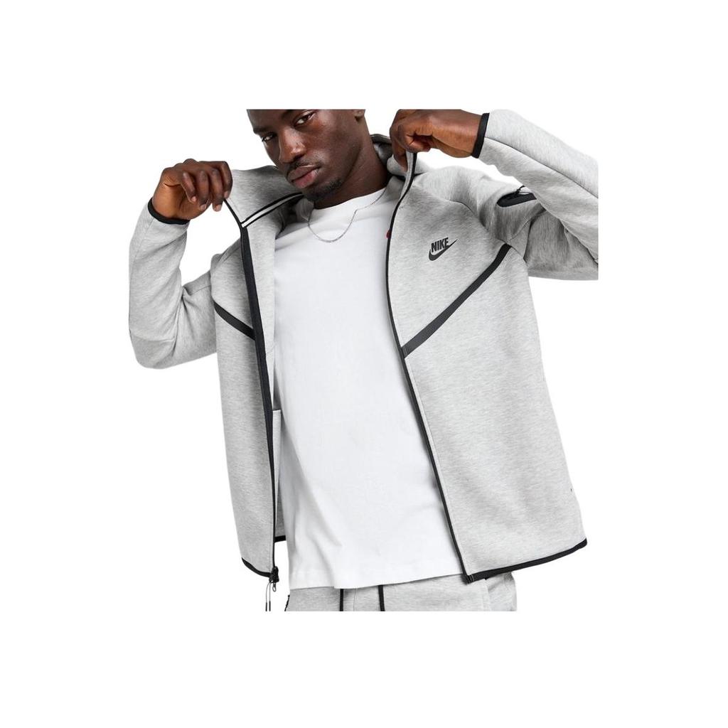 Nike Худи Windrunner на молнии из ткани Tech Fleece Темно-серый меланж/Черный Мужская верхняя одежда HV0949-063
