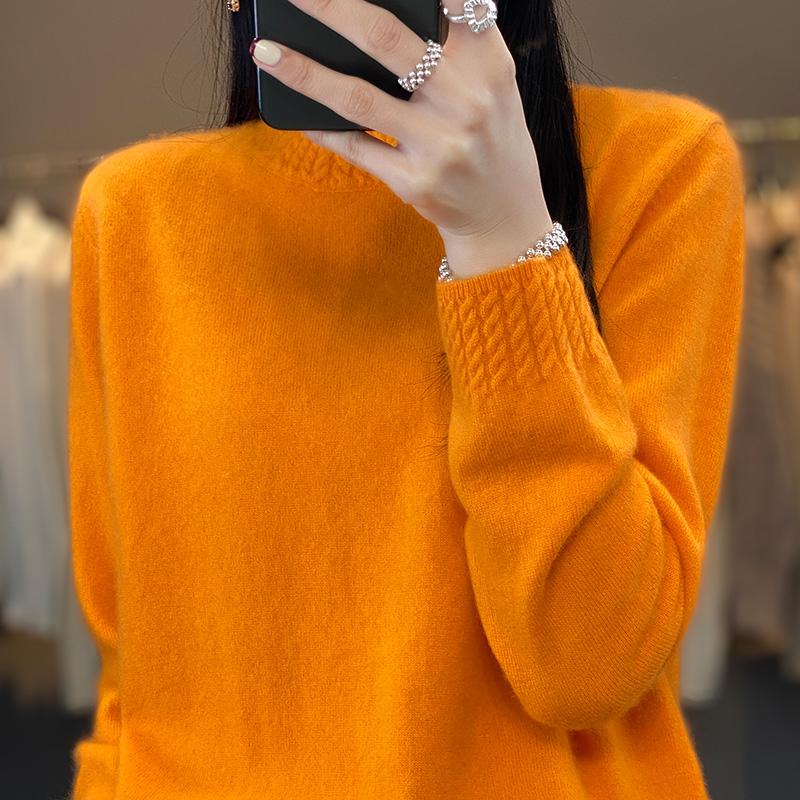 Женский кашемировый свитер Qinghe кашемир 30% кашемир 70% шерсть осенне-зимний пуловер теплый и модный