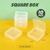 4-28Pcs Plastic Storage Box Transparent Jewelry Storage Box Container Portable Earring Ring Earplugs Packaging Storage Case