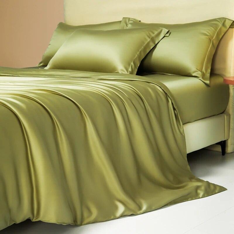 Комплект постельного белья из 100% египетского хлопка с натянутой простыней, плоская простыня, наволочка, роскошные нити 1000, 4/6 шт., комплекты постельного белья Sliky