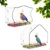 Transparent Acrylic Outdoor Bird Cage Parrot Cage No Punch Suction Cup Bird Feeder Pet Supplies Wall Mounted