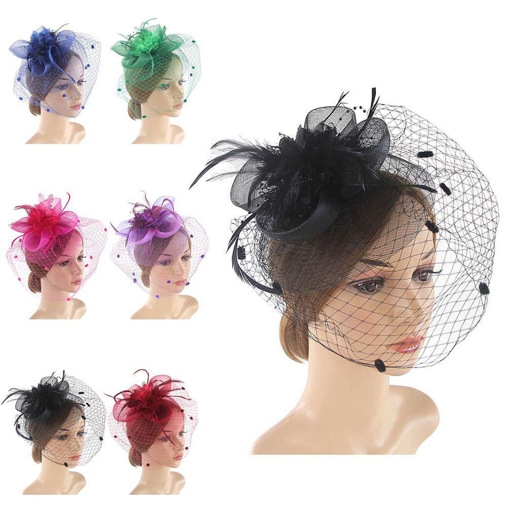 Flower Mesh Fascinators Top Hat Cocktail Party Flower Cocktail Headband Fashion Headwear