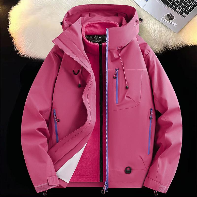 Mens Hooded Outdoor Tactical Jacket With Removable Insulated Liner Wear