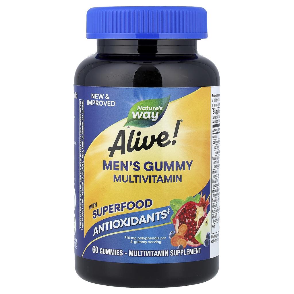 Nature'S Way, Alive!® Men's Gummy Multivitamin, Fruit Flavor, 60 Gummies