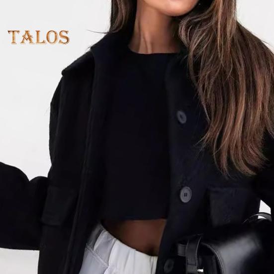 Женский шерстяной жакет с отложным воротником, однобортное пальто с плиссированным подолом, термобелье с длинными рукавами, для поездок на работу, свиданий, весна-осень-зима