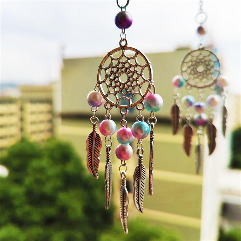 Pentagram Moon Rearview Mirror Hanging Dream Catcher Pendant Car Pendant Car Hanging Ornaments