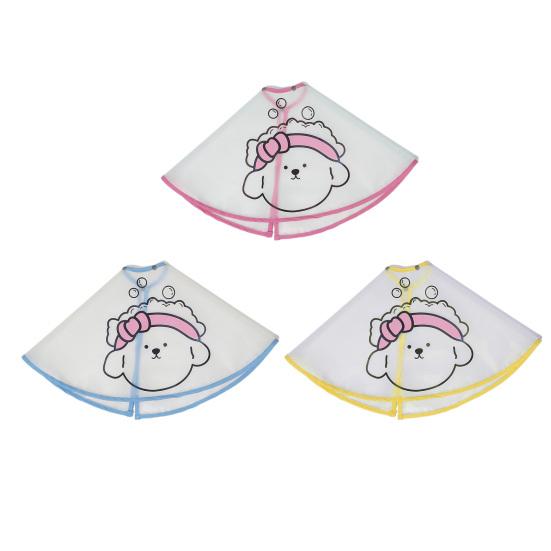 Плащ для питомца Регулируемая накидка для стрижки питомца Водонепроницаемый дизайн с мультяшным принтом Уход за собакой