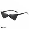 New triangular cat eye sunglasses integrated mirror bow-shaped Internet celebrity female candy-colored street glasses