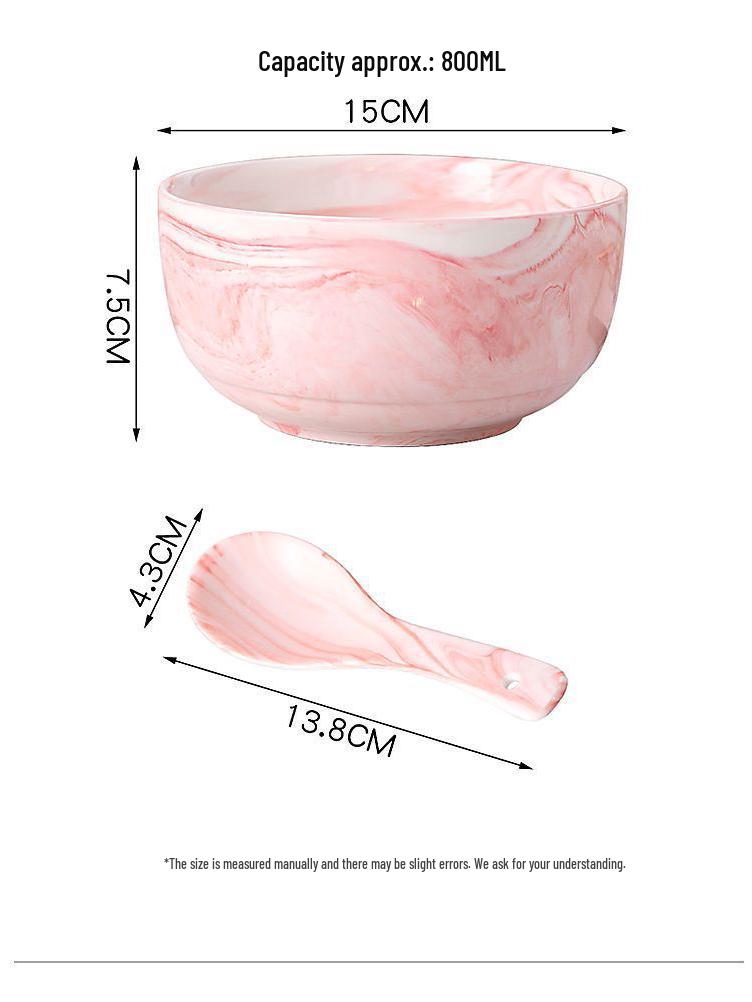 Japanese Ceramic Noodle & Soup Bowl - Large, Korean Style, Ideal for Couples & Students, Perfect Home Tableware.