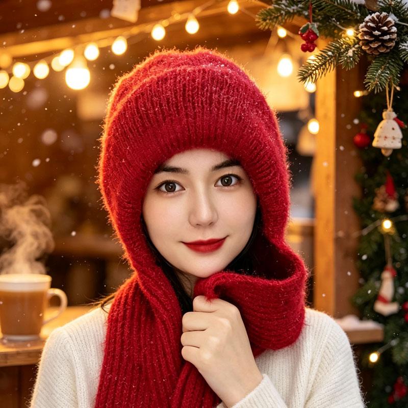 Xiaomi 1-5 шт. Женский зимний набор: шапка и шарф. Теплый ветрозащитный шарф-воротник для катания на лыжах, походов, бега на свежем воздухе, в холодную погоду, для повседневного ношения.