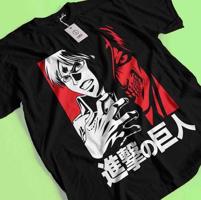 Футболка Attack On Titan, футболка Eren Mikasa, футболка Levi's, футболка AOT Erwin Hange Armin.