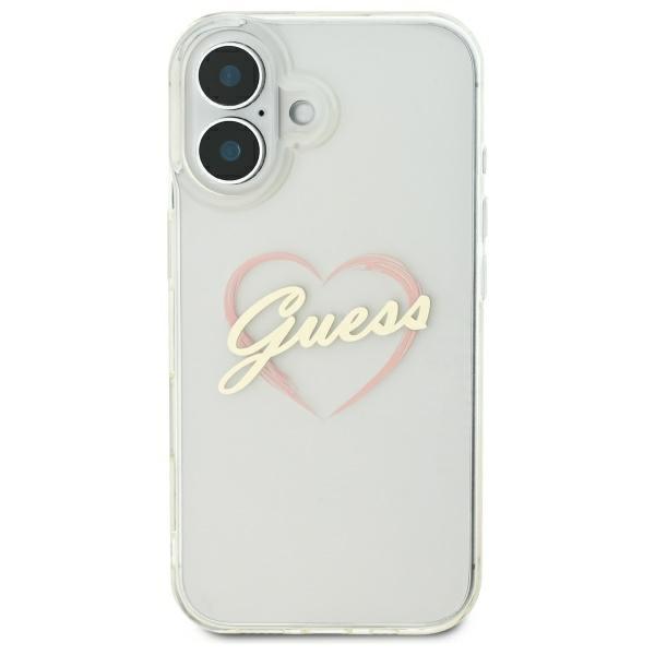 Guess Guhcp16Mhchgspt Iphone 16 Plus6.7 Przeźroczysty/Transparent Hardcase Iml Heart