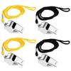 Referee Whistles Portable Metal Whistle with Rope Extra Loud Sports Whistle Multipurpose for Soccer Football Basketball Training