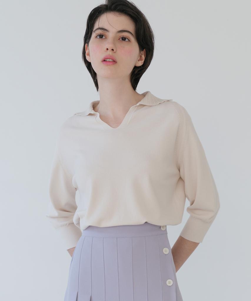 Baseukala В-образный вырез Реглан Капри Вязаный трикотаж (3Colors)