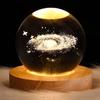 3D хрустальные светильники, светящийся планетарный галактический ночник, хрустальный шар, ночник, домашний декор, рождественский подарок