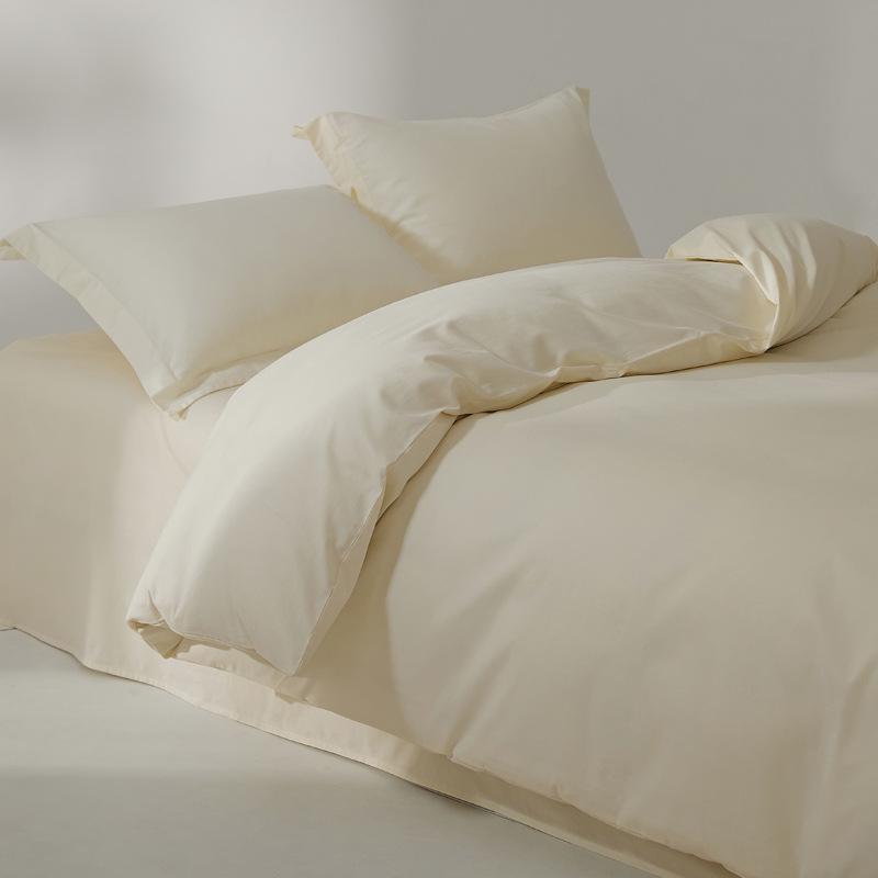 Пододеяльник из длинноволокнистого хлопка, с начесом - Теплый, Однотонный, Простой дизайн для зимы (Одинарный/Двойной)