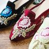 Мода 2025Китайский стиль Летние Харадзюку тапочки Женская обувь для женщин Мода Повседневная Винтаж Вышивка Этнический стиль Уличная одежда