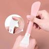 Cute Double Head Silicone Facial Mask Brush 2 In 1 Soft Head With Scraper Integrated Dual-Use Mud Stirring Stick Diy Beauty Tool