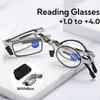 High-Definition Portable Fashion Reading Glasses Ultra Lightweight Folding Presbyopia Glasses Anti Blue Light Far Sight Glasses
