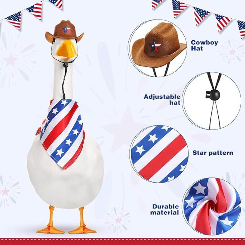 1 комплект Мексиканский гусь Набор одежды Праздничные принадлежности Белый гусь Декоративный набор Украшение для сада Полиэстер Яркий 9 стилей