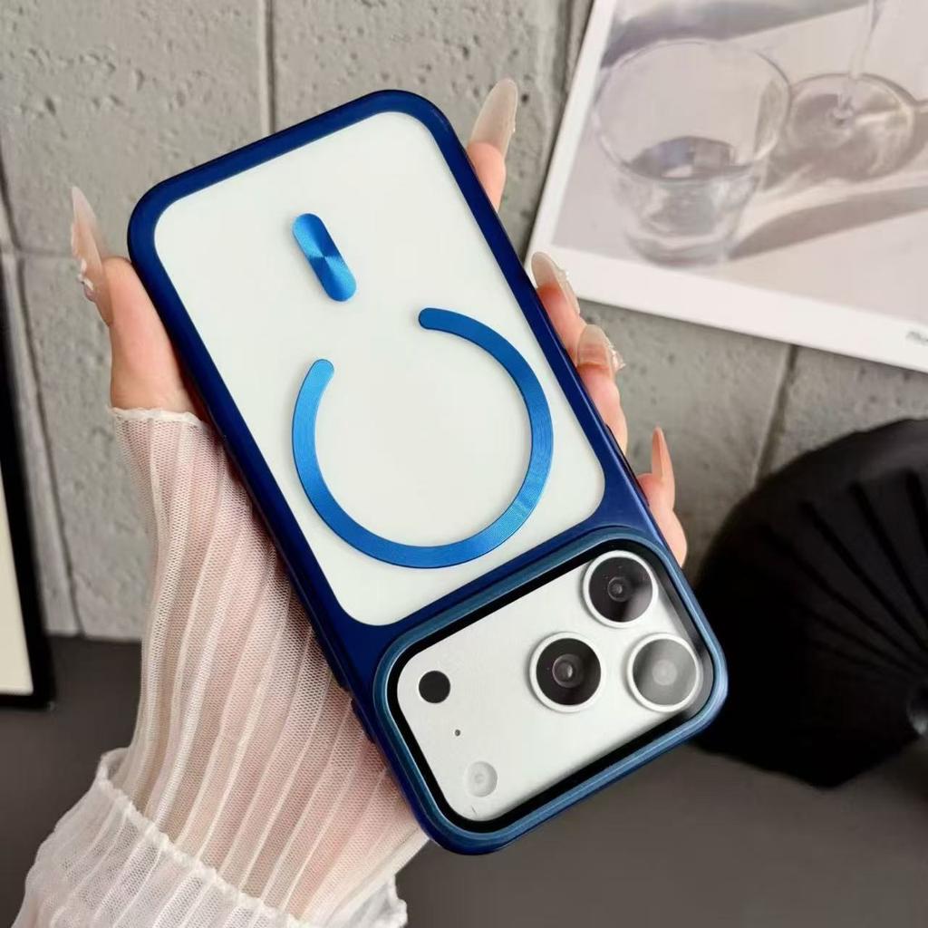 Гальванизированный держатель для пленки на линзу из ПК, подходит для iPhone18promax, магнитный чехол для мобильного телефона, Apple 17 прозрачный 16 противоударный.